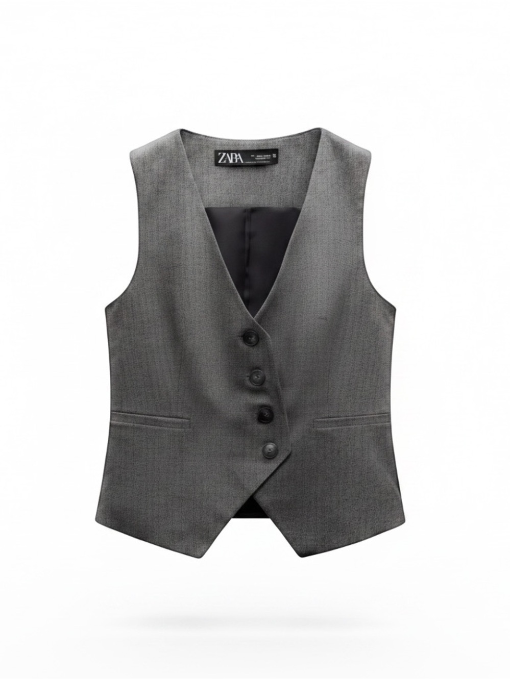 NWT Zara Asymmetric Button-Down Vest
